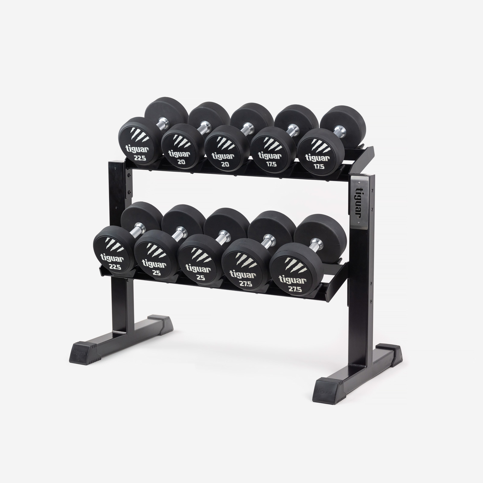 tiguar modular rack for dumbbells with caps